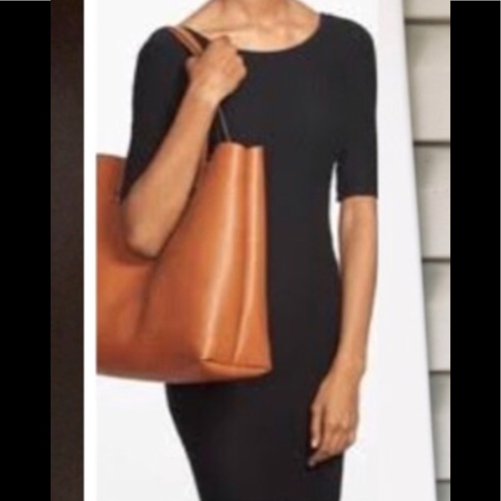 Outlander Petites Solid Black Wool Knit Dress - image 2